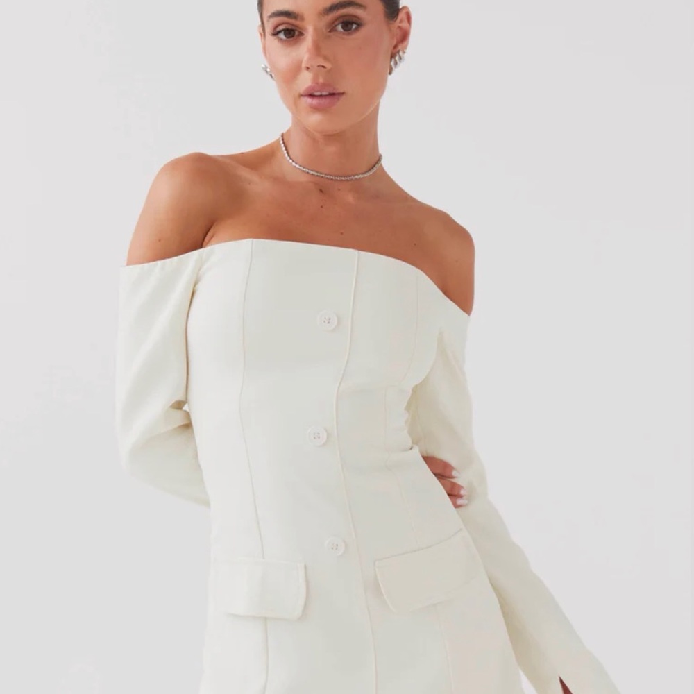 Peppermayo Exclusive - Dominique Blazer Mini Dress - Ivory